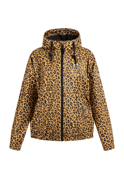 Schmuddelwedda women's rain jacket leopard print