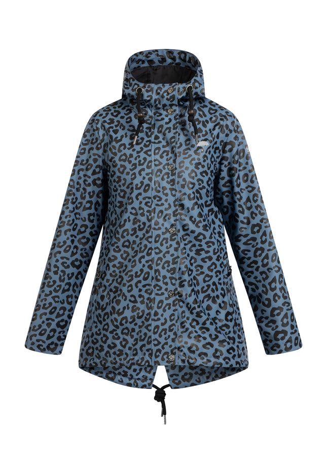 Schmuddelwedda Women's Rain Jacket With Leopard Print