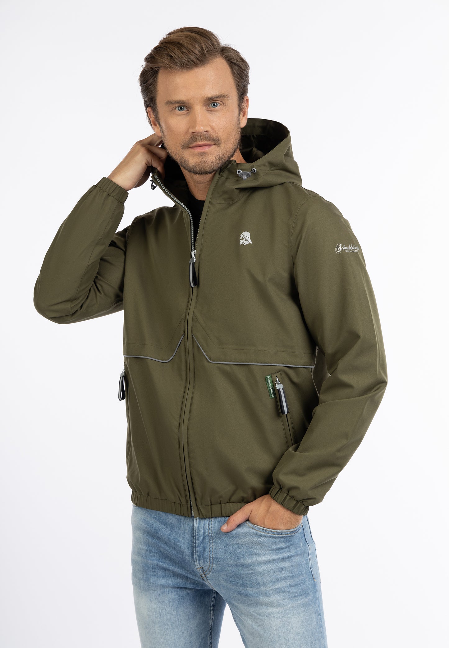 Schmuddelwedda men's rain jacket recycled material