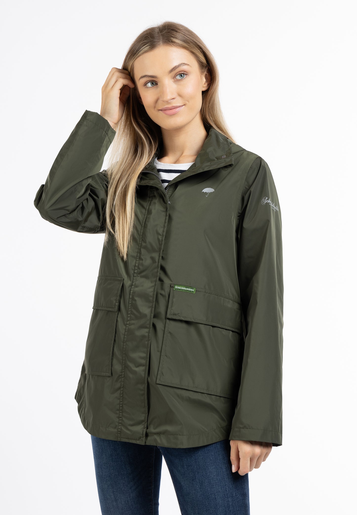 Schmuddelwedda women's rain jacket recycled material
