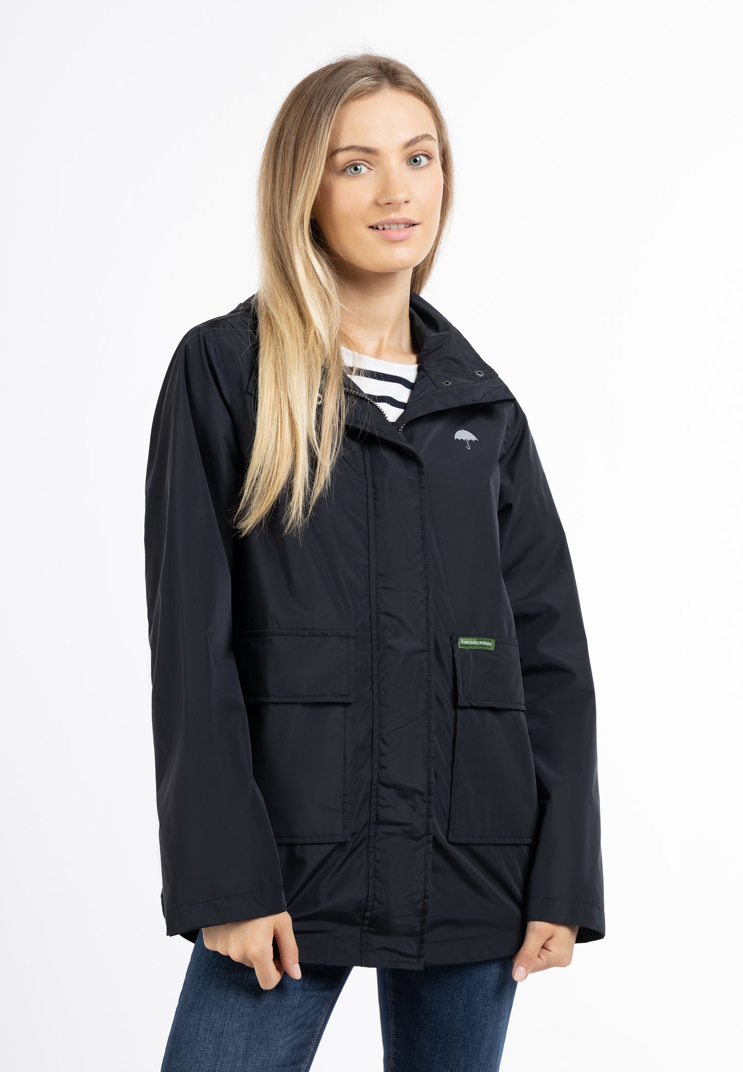 Schmuddelwedda women's rain jacket recycled material