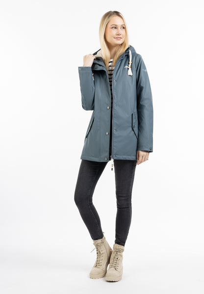 Schmuddelwedda women's rain jacket with faux fur lining