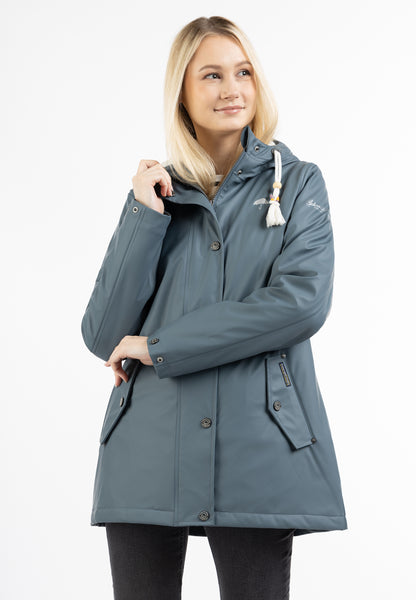 Schmuddelwedda women's rain jacket with faux fur lining