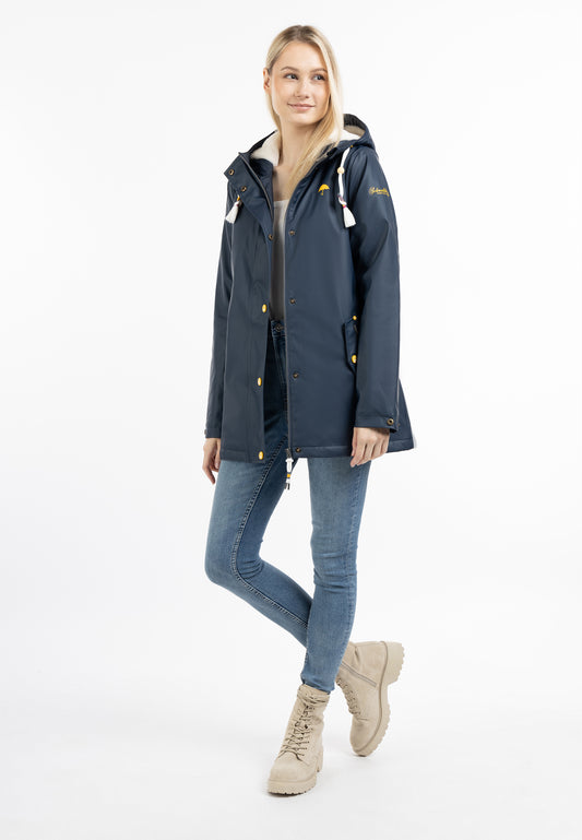 Schmuddelwedda women's rain jacket with faux fur lining