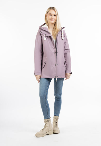 Schmuddelwedda women's rain jacket with faux fur lining