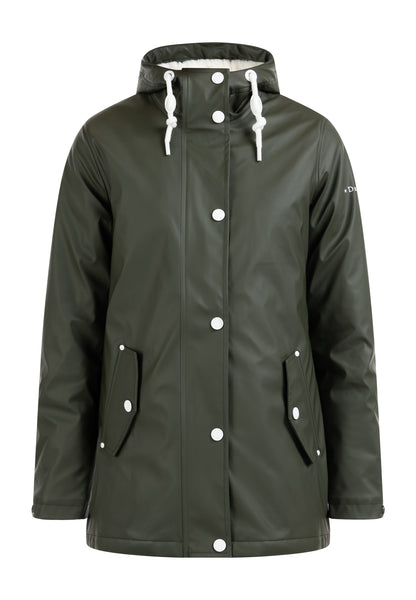DreiMaster Maritim women's rain jacket with faux fur lining