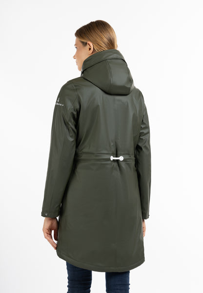 DreiMaster Maritim women's rain coat with faux fur Lining