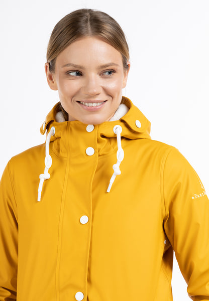 DreiMaster Maritim women's rain coat with faux fur Lining
