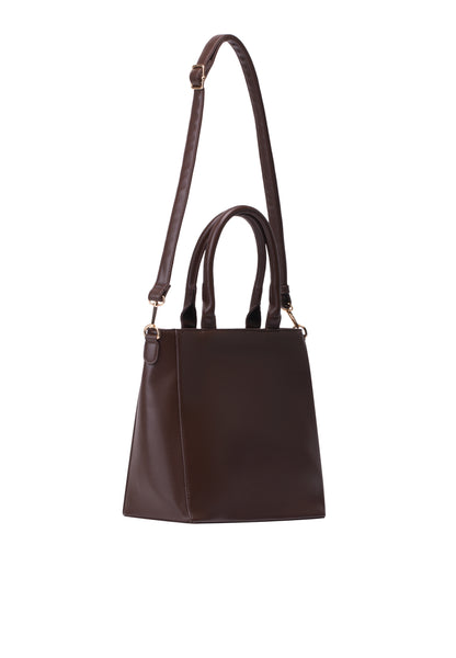 faina women's handle bag with reptile embossing