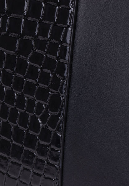 faina women's handle bag with reptile embossing