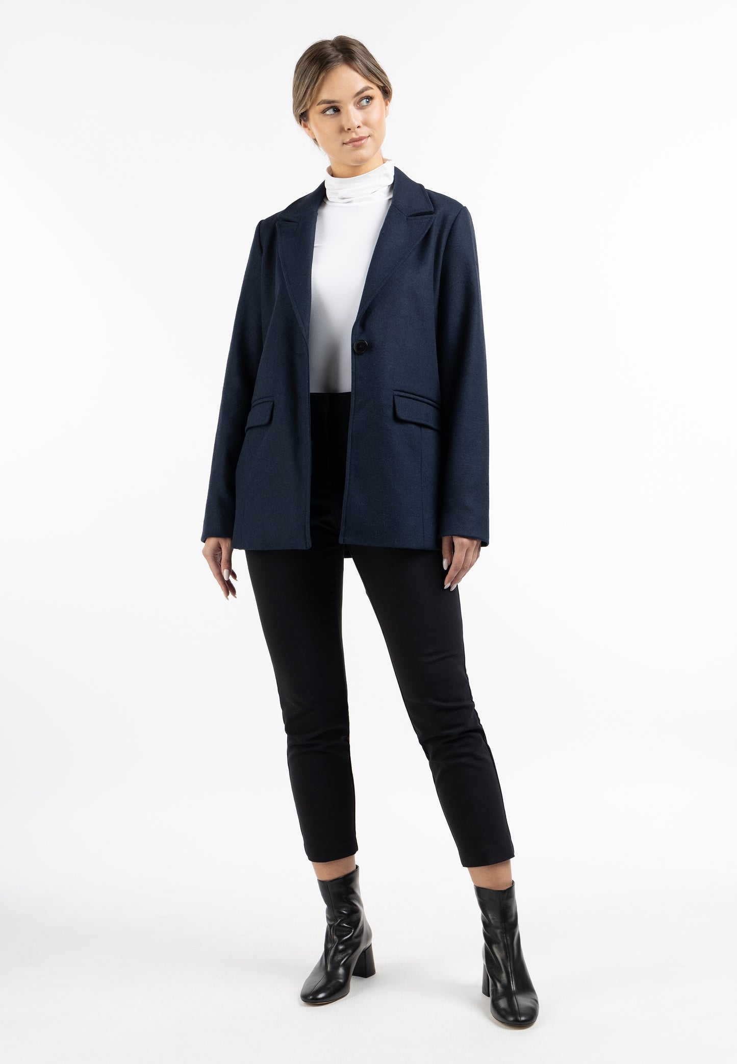 DreiMaster Klassik women's long wool blend blazer
