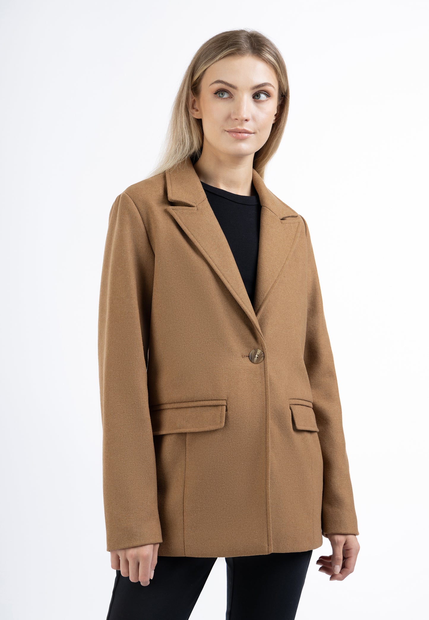 DreiMaster Klassik women's long wool blend blazer