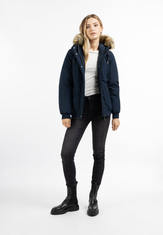 DreiMaster Vintage women's winter blouson with faux fur trim