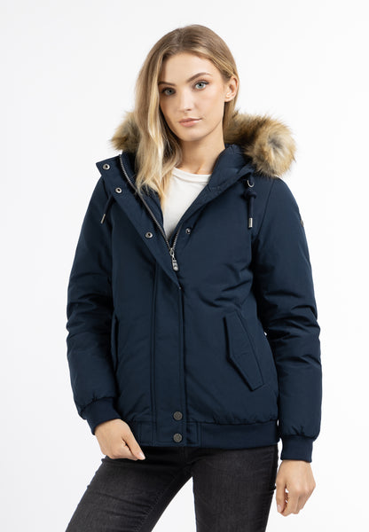 DreiMaster Vintage women's winter blouson with faux fur trim