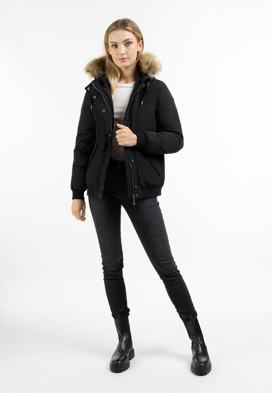 DreiMaster Vintage women's winter blouson with faux fur trim