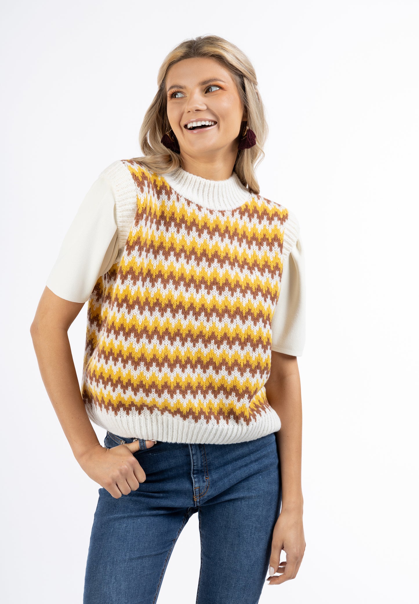 usha FESTIVAL women's knit sweater vest