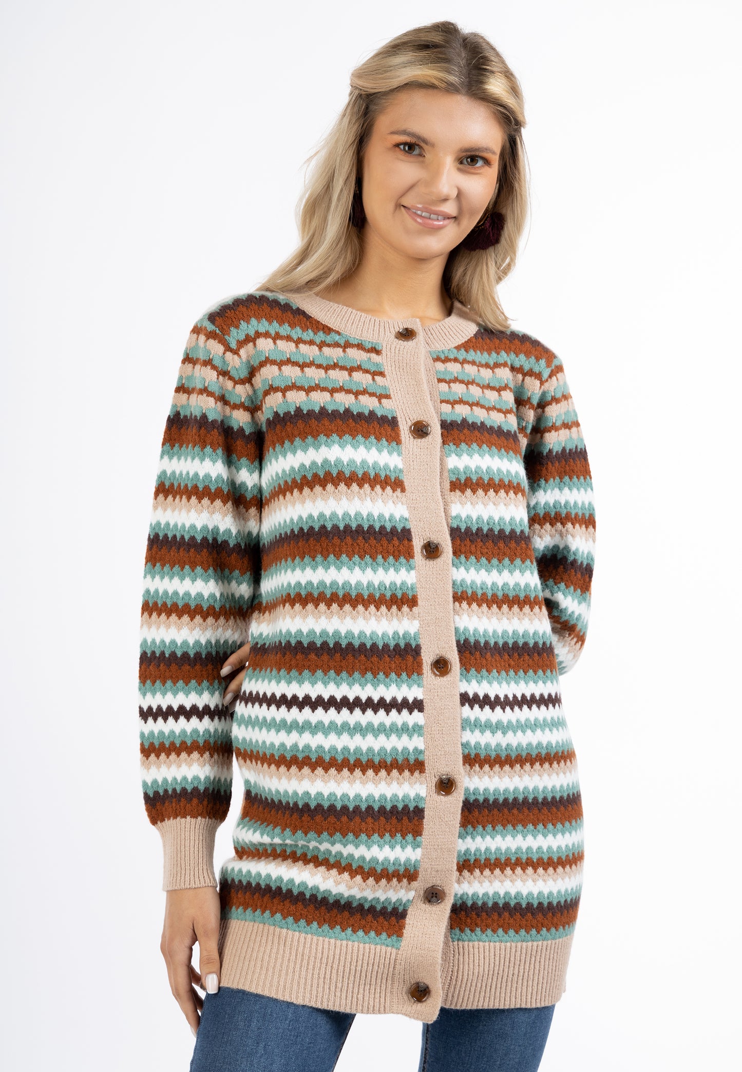 usha FESTIVAL women's cardigan with button