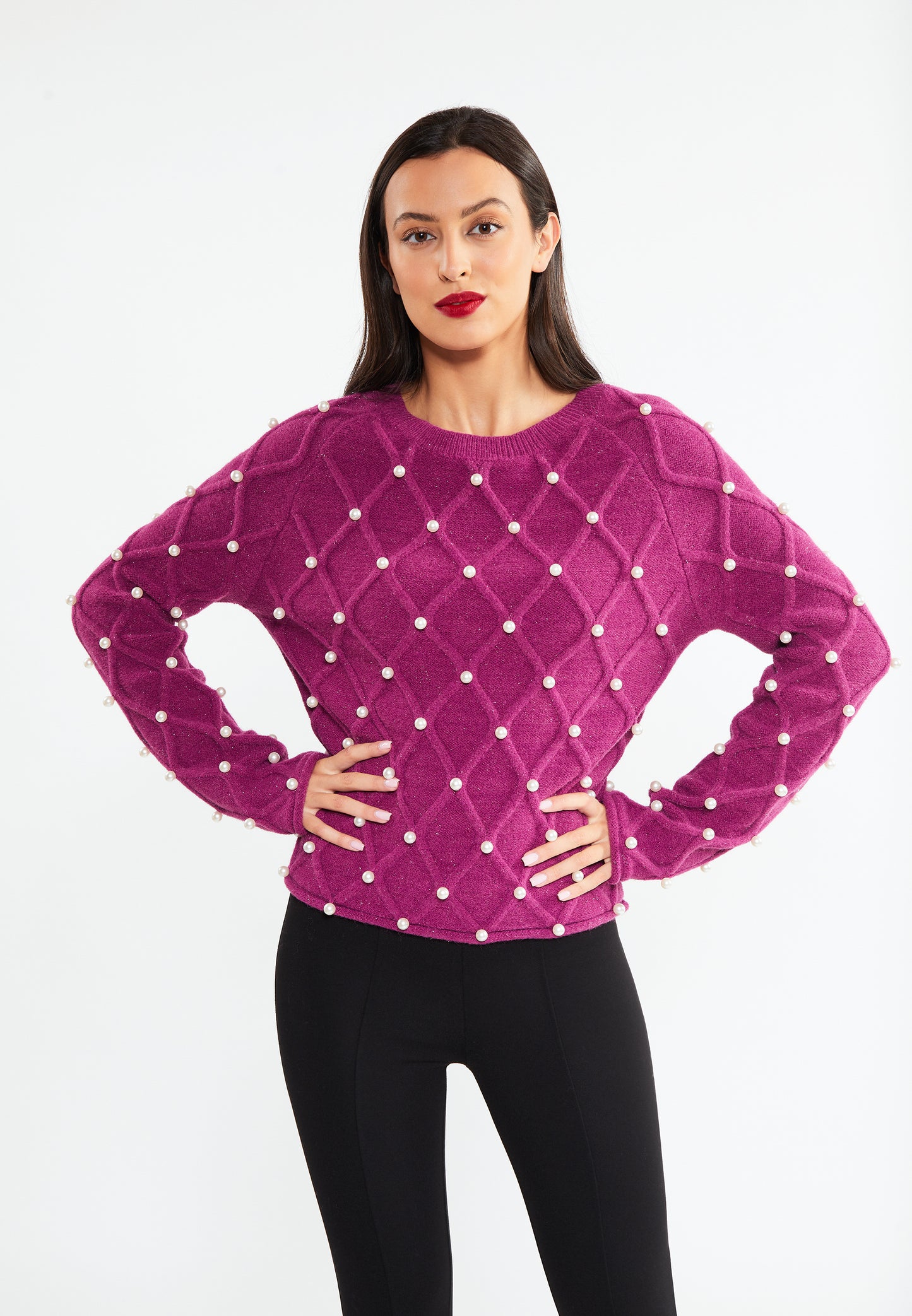 faina damski sweter dzianinowy