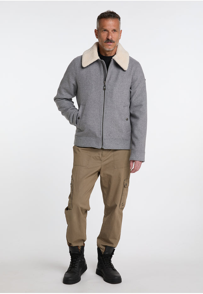 DreiMaster Vintage Men's Transitional Jacket Made From A Wool Blend