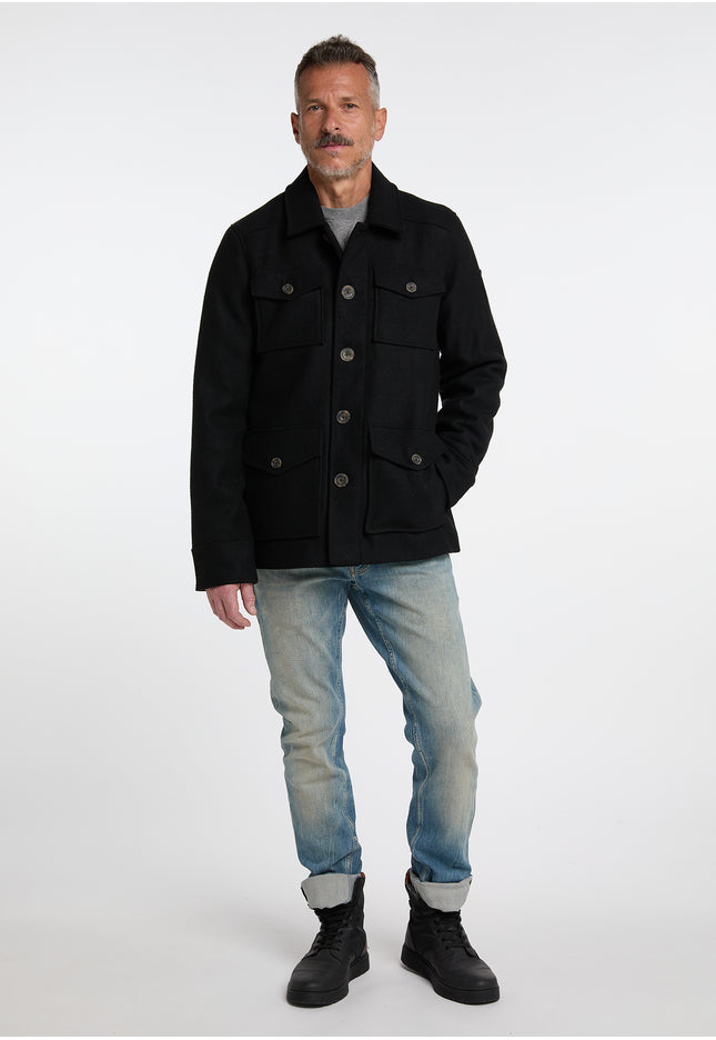 DreiMaster Vintage Men's Transitional Jacket Made From A Wool Blend