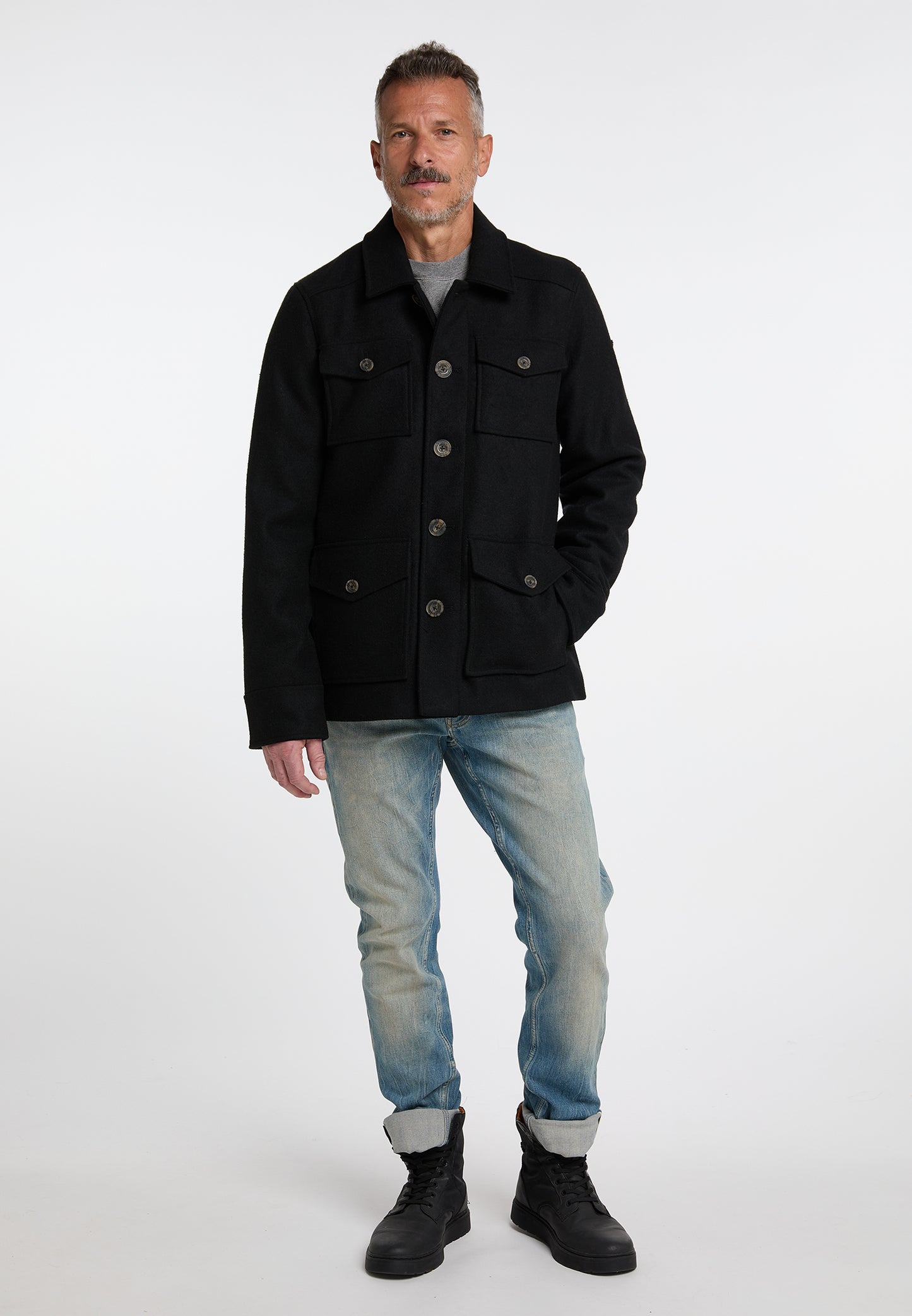 DreiMaster Vintage men's transitional jacket made from a wool blend