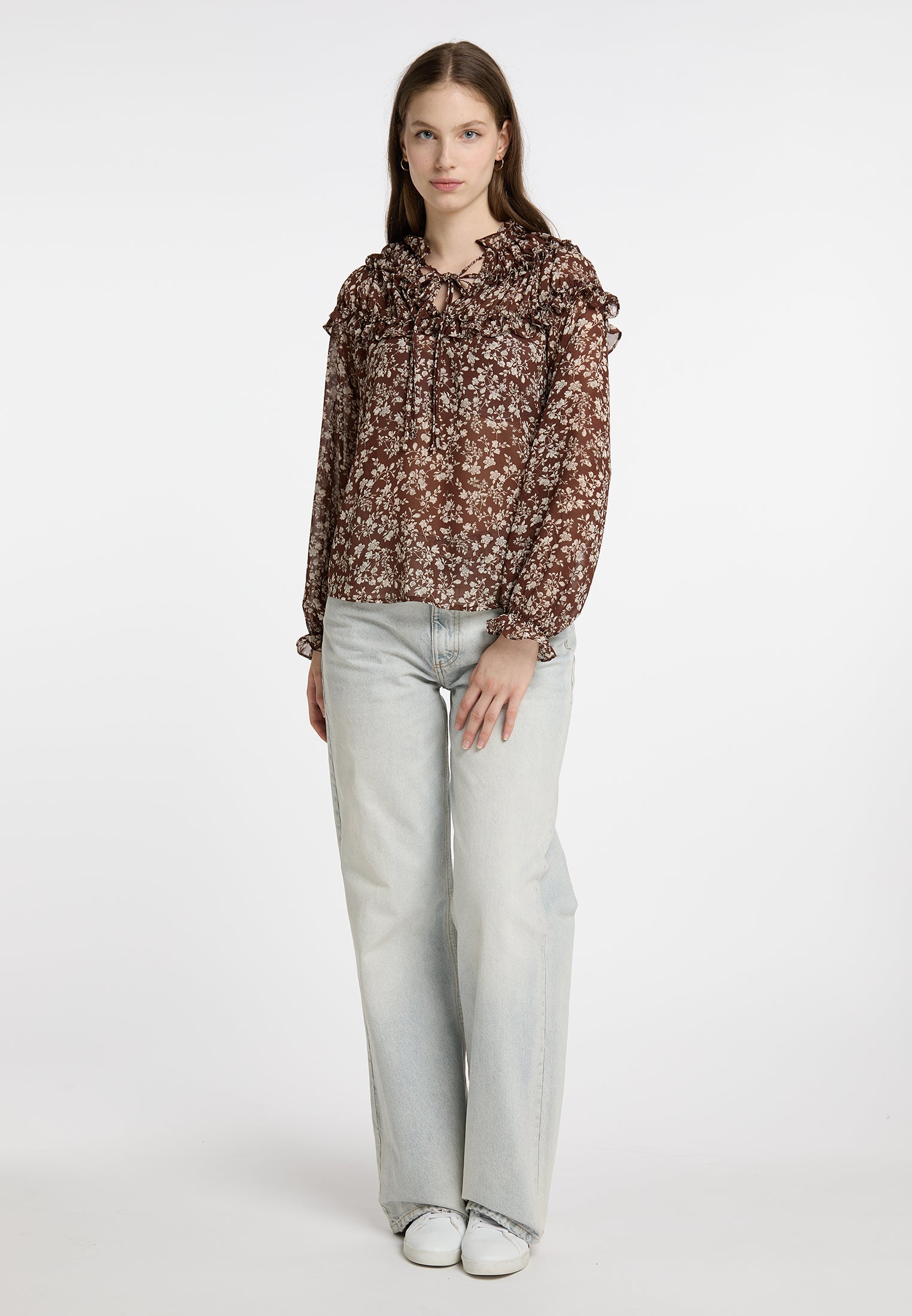 DreiMaster Vintage women's ruffle blouse