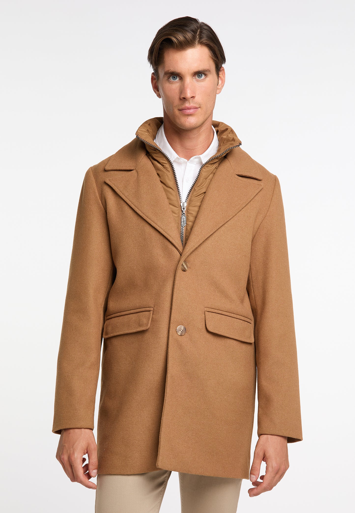 DreiMaster Klassik men's transitional coat made of wool blend