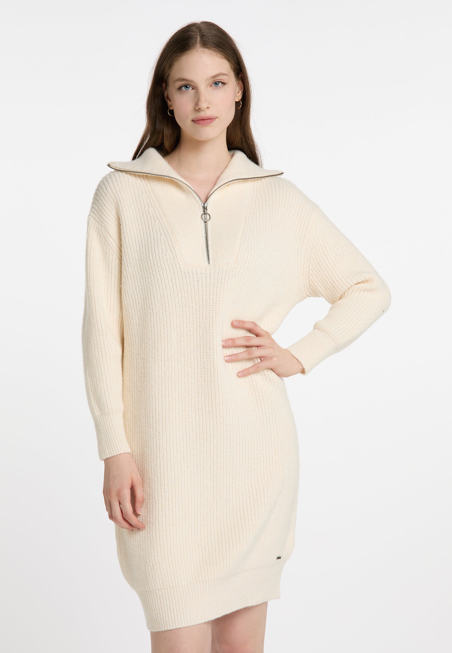 DreiMaster Vintage women's knit long sleeve midi dress