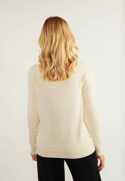 usha WHITE LABEL Women's Knit Turtleneck Sweater