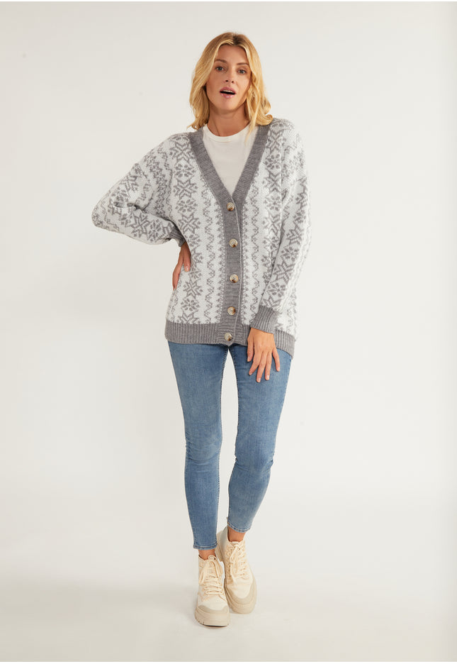 usha BLUE LABEL Women's Oversized Cardigan