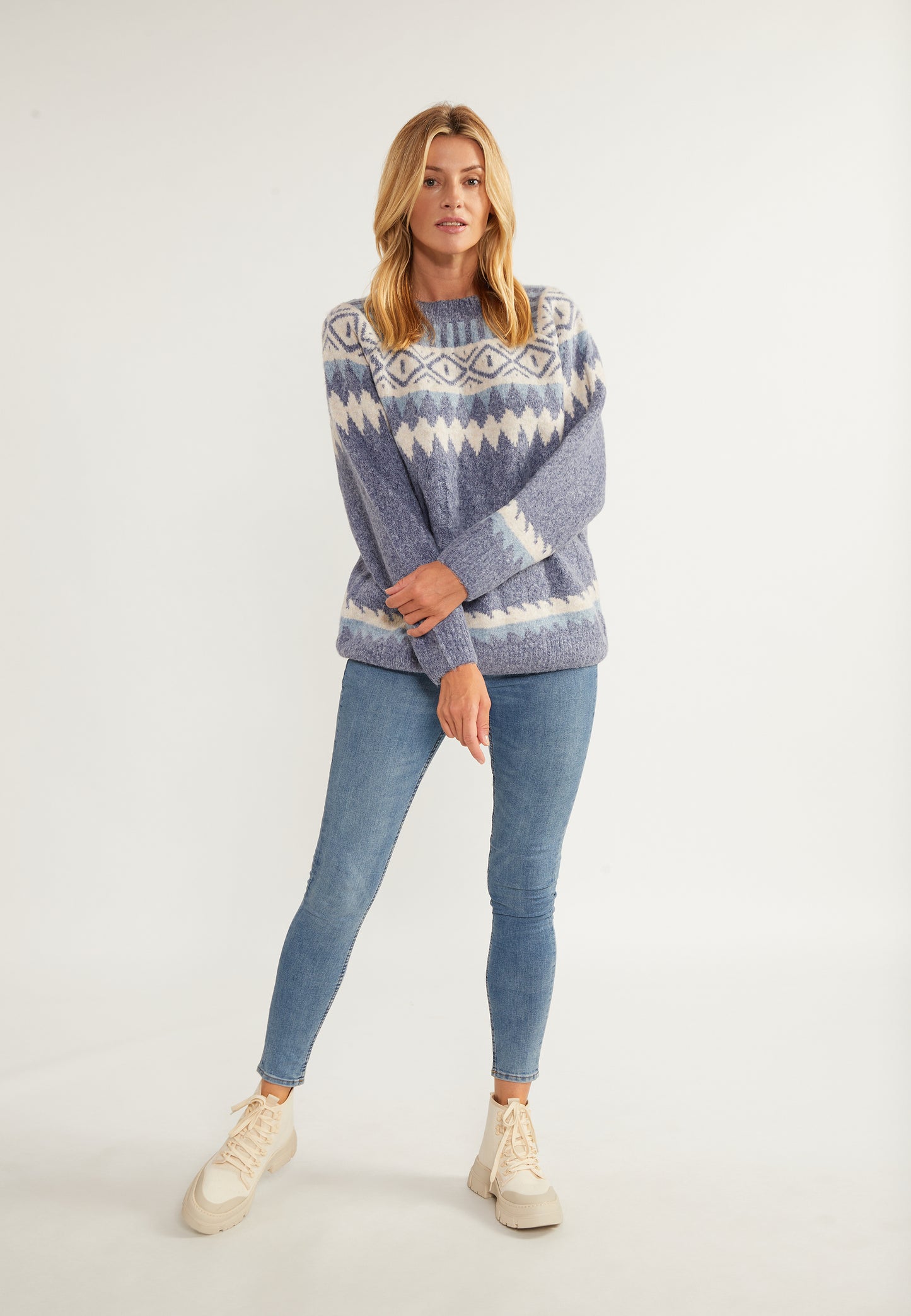 usha BLUE LABEL damski sweter z dzianiny