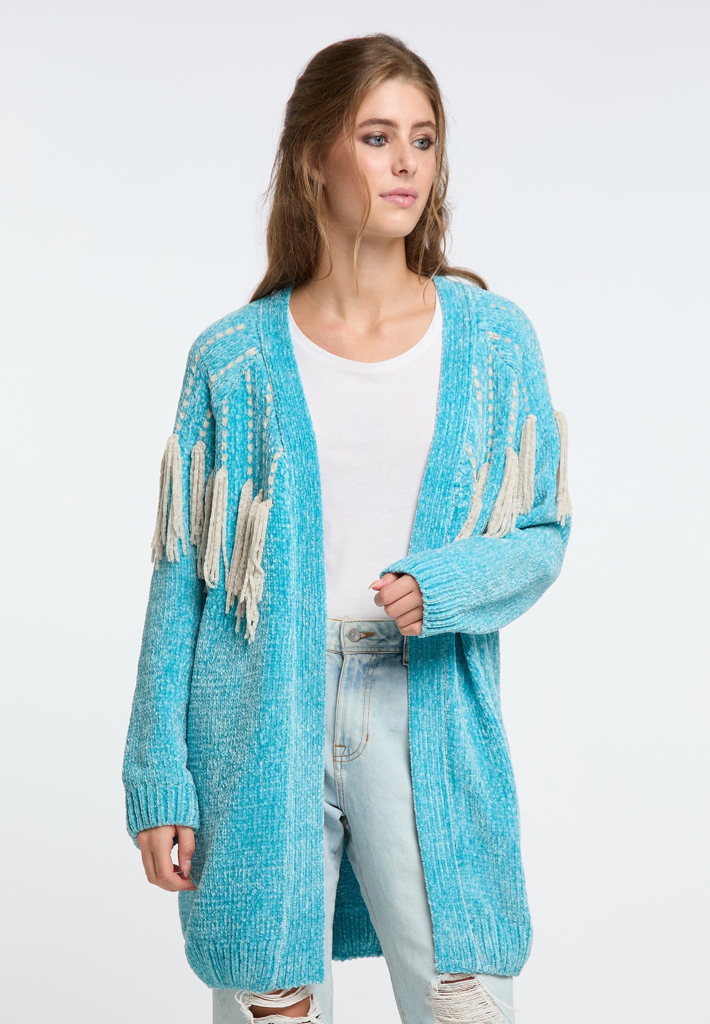 IZIA women's chenille cardigan