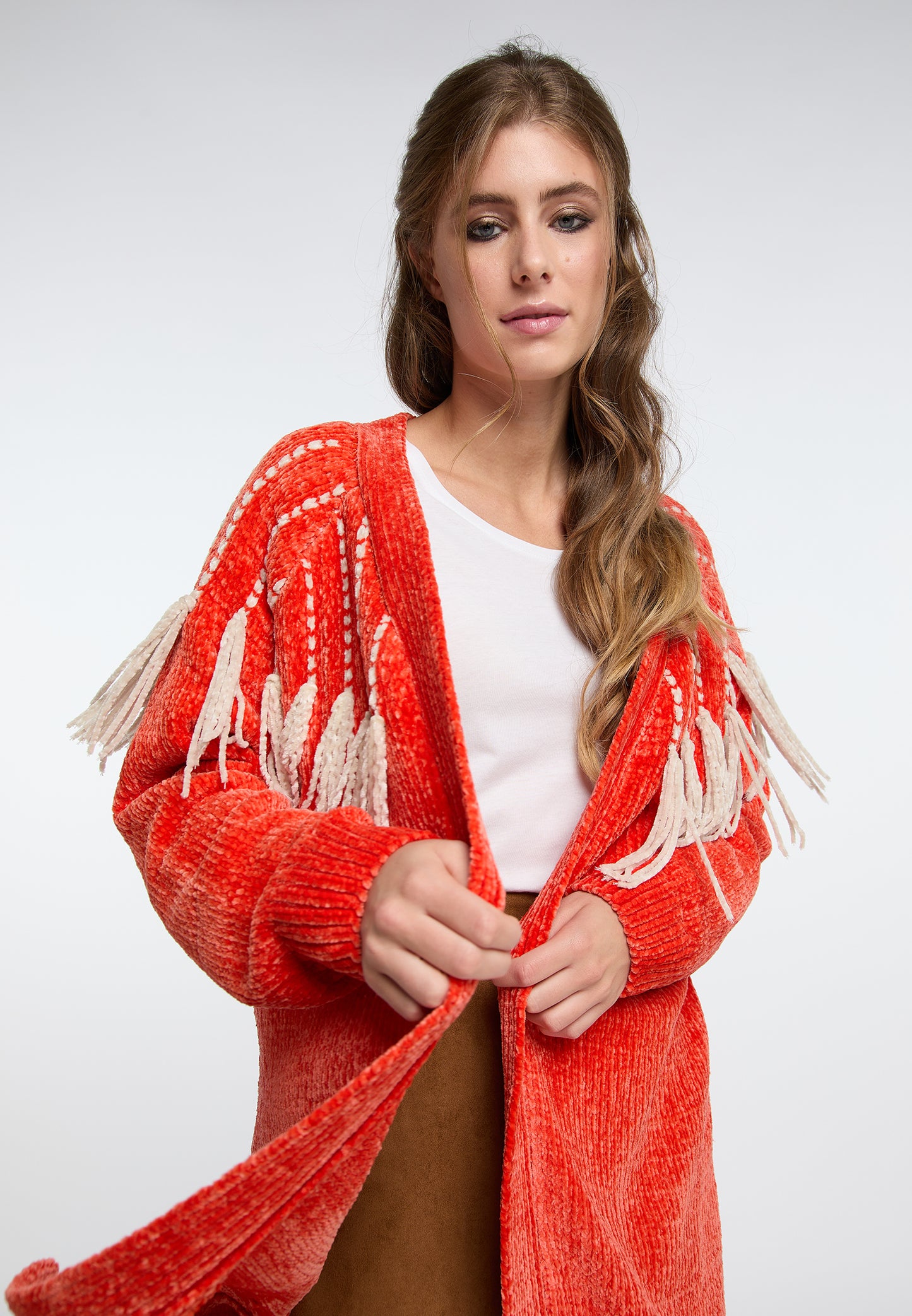 IZIA women's chenille cardigan