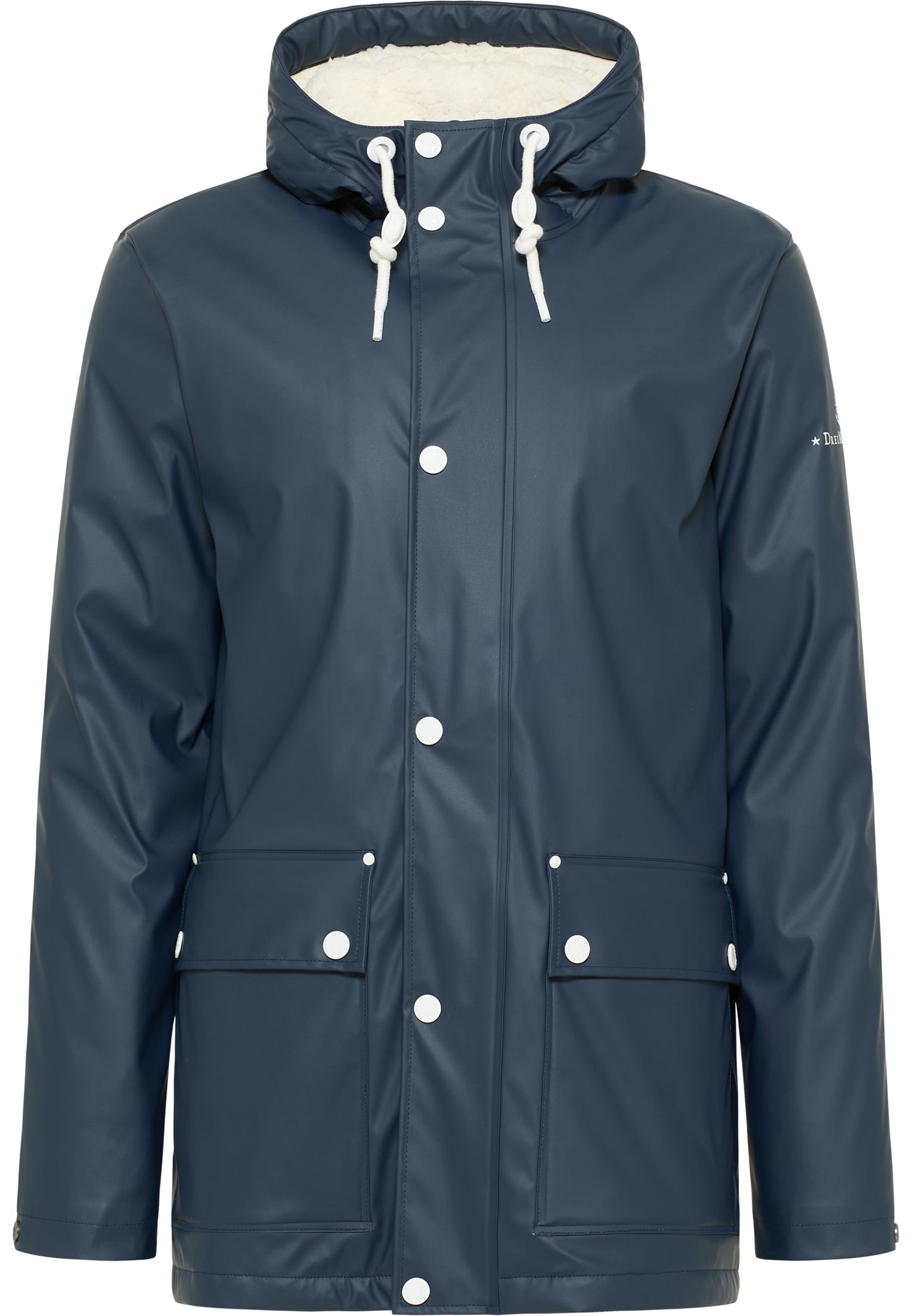 DreiMaster Maritim men's rain jacket with teddy lining
