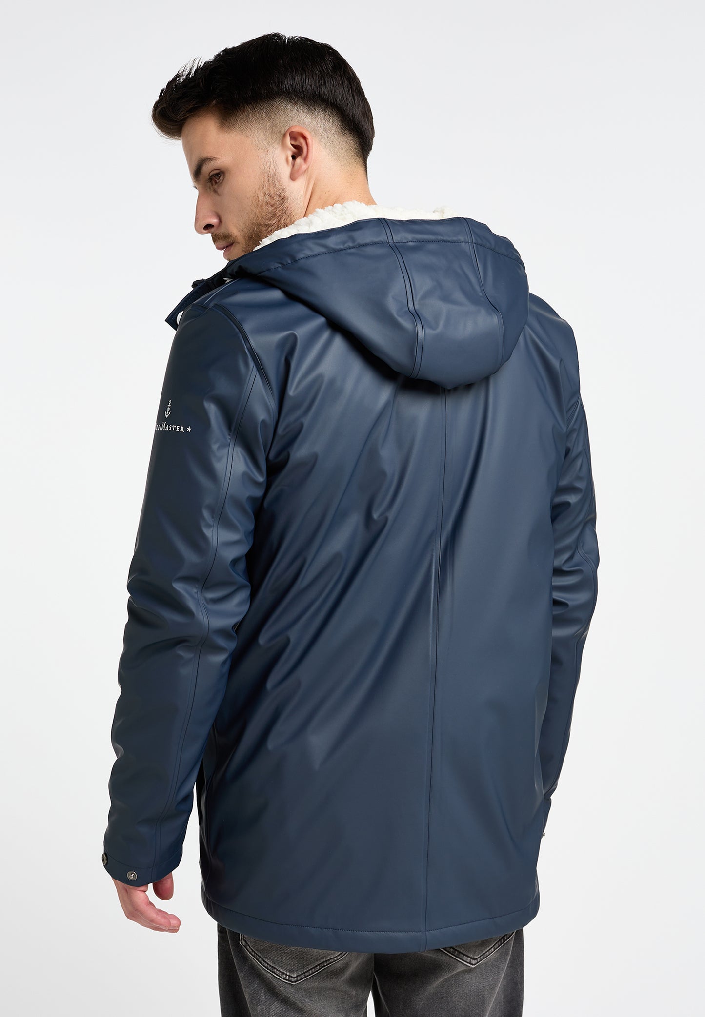 DreiMaster Maritim men's rain jacket with teddy lining