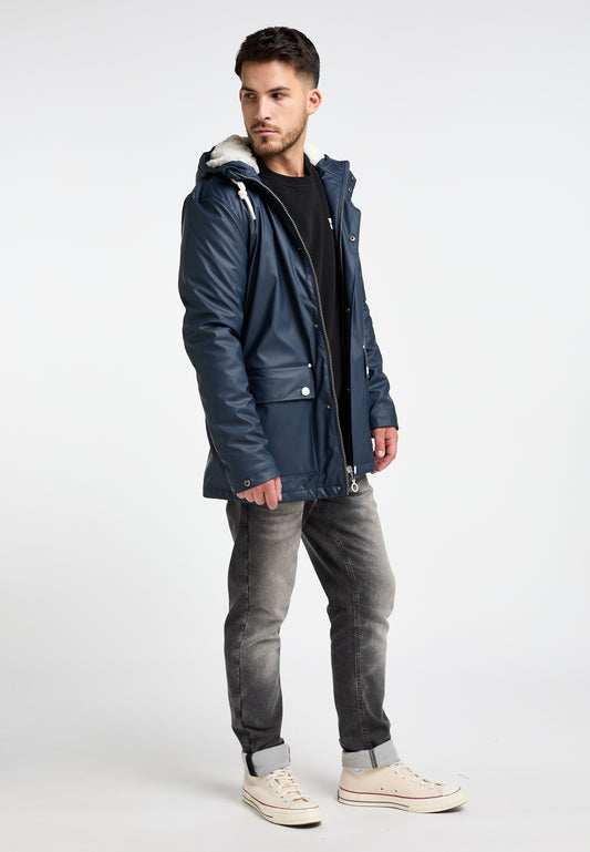 DreiMaster Maritim men's rain jacket with teddy lining
