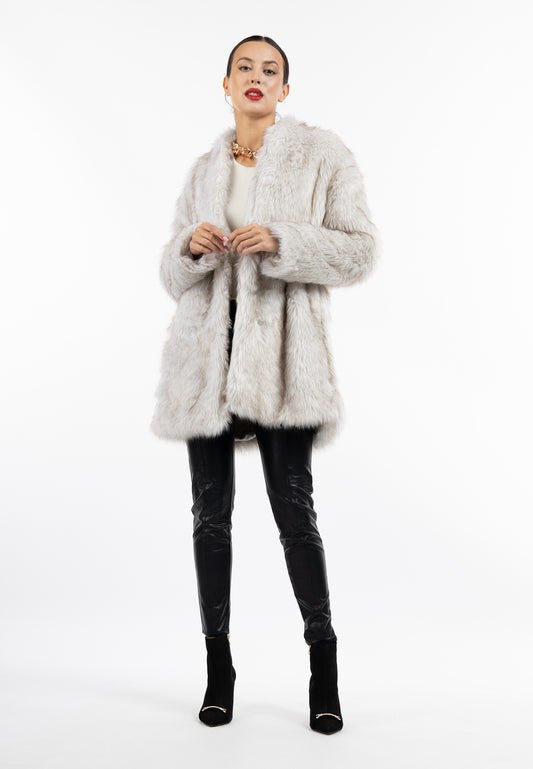 faina women's faux fur coat