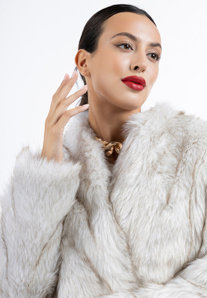 faina women's faux fur coat