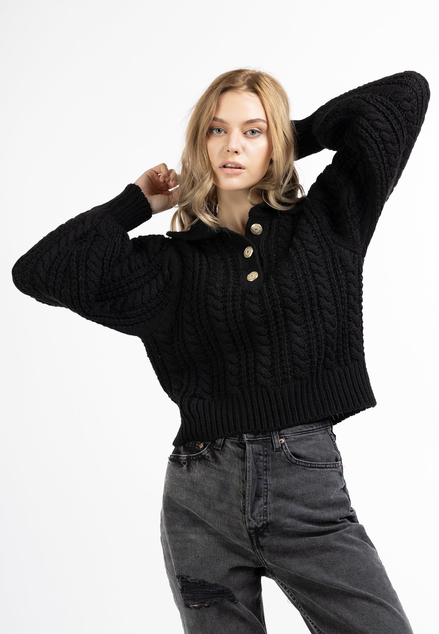 DreiMaster Vintage damski sweter dzianinowy