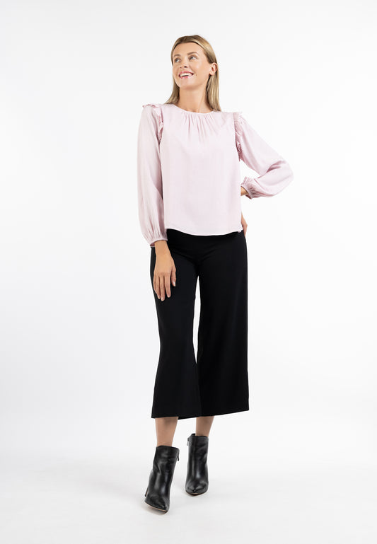 usha women's classic long sleeve blouse