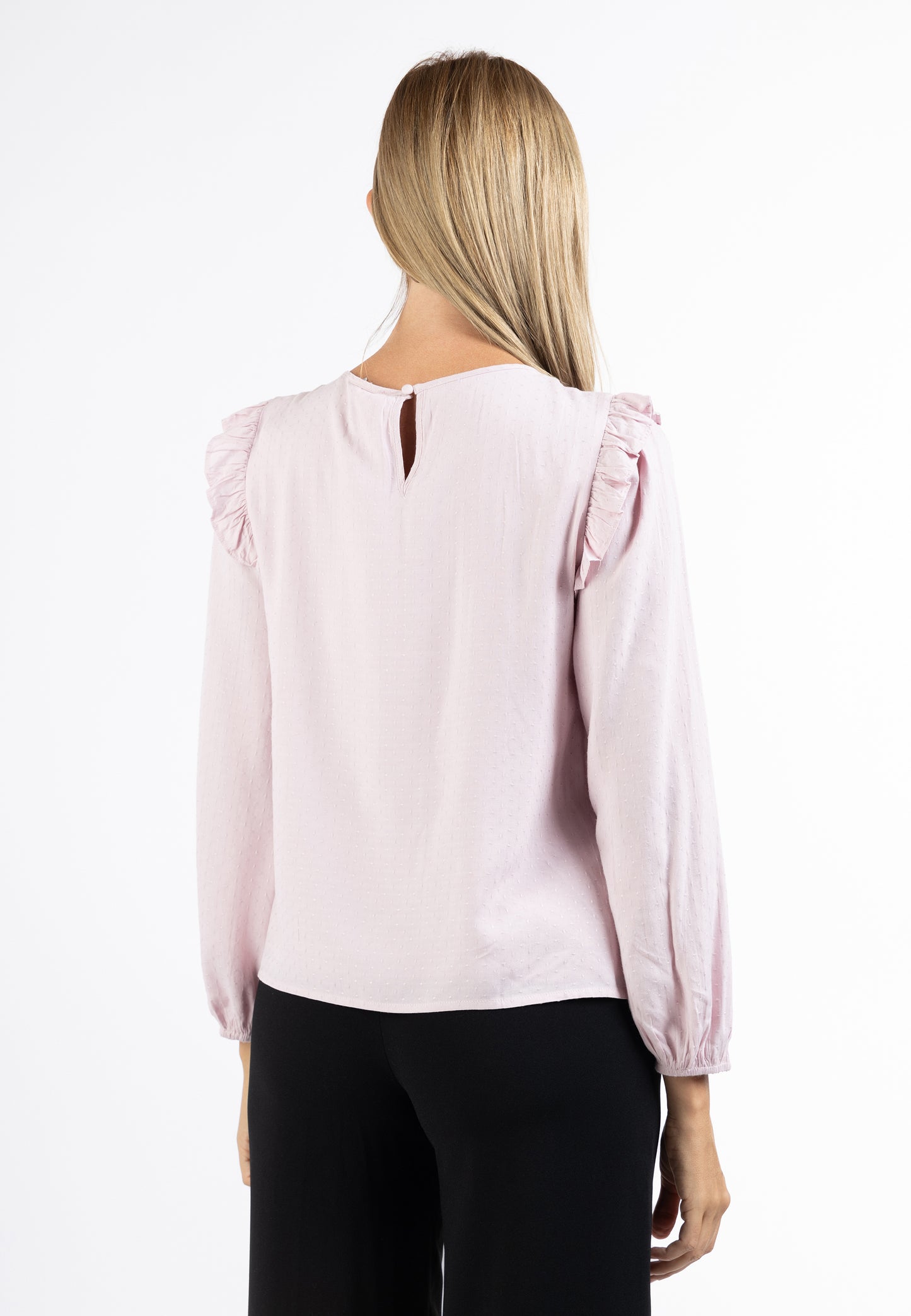 usha women's classic long sleeve blouse