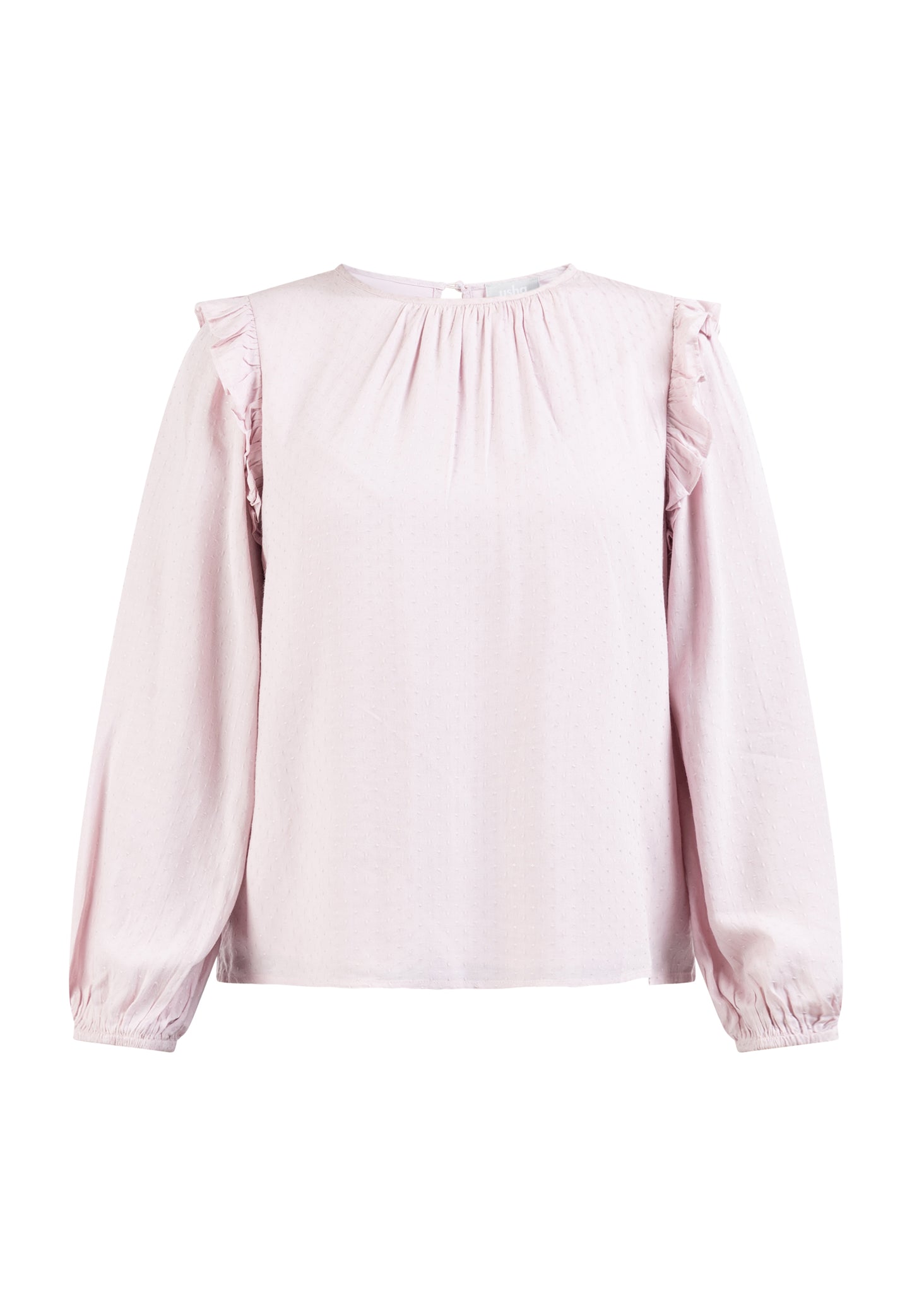 usha women's classic long sleeve blouse
