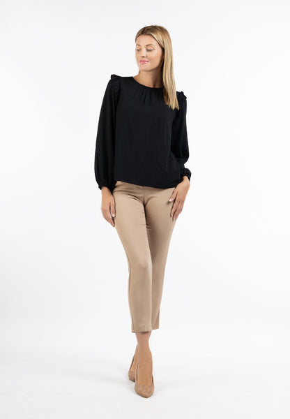 usha women's classic long sleeve blouse