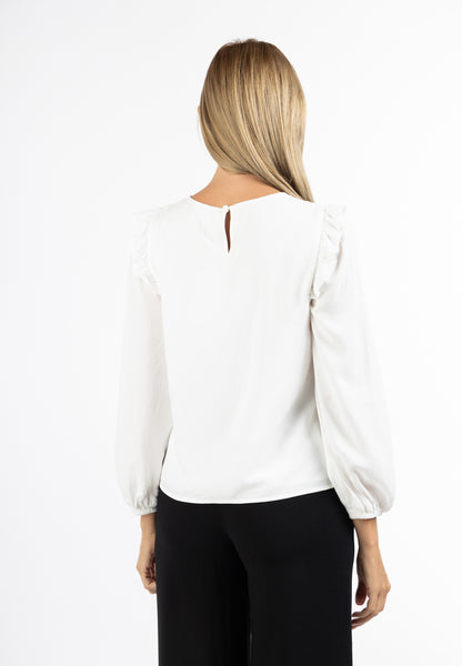 usha women's classic long sleeve blouse