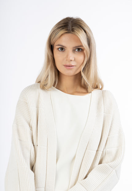 usha WHITE LABEL Women's Open Knit Cardigan