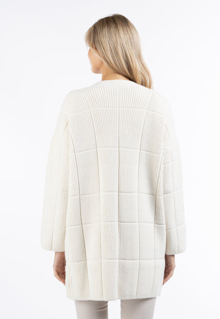 usha WHITE LABEL Women's Open Knit Cardigan