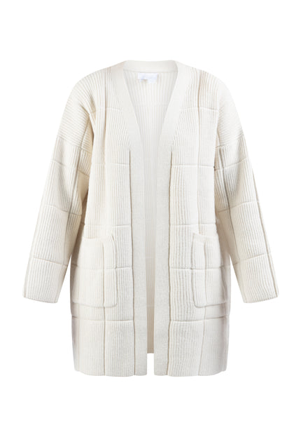 usha WHITE LABEL Women's Open Knit Cardigan