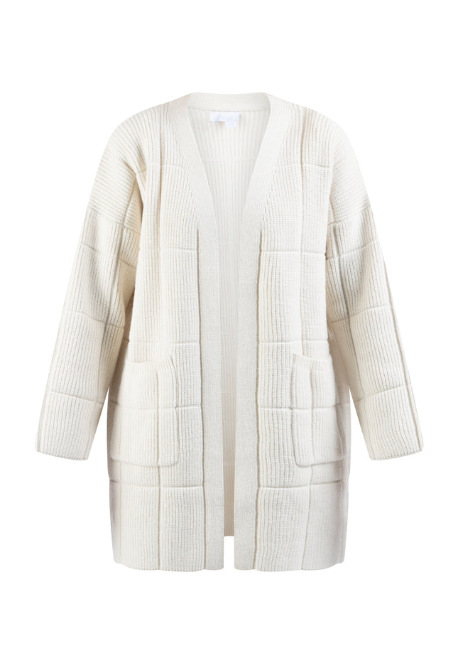 usha WHITE LABEL Women's Open Knit Cardigan