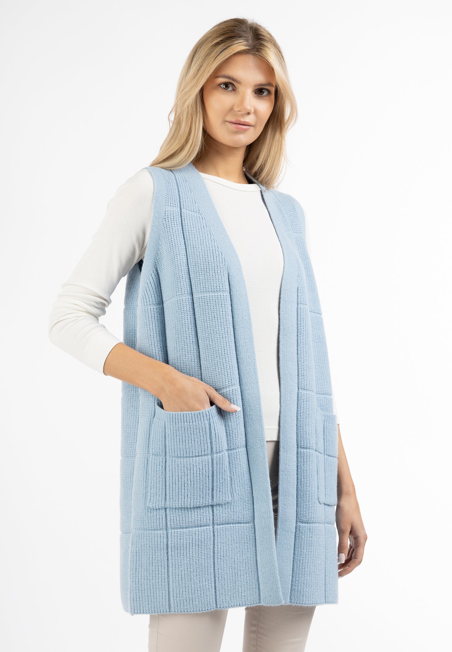 usha WHITE LABEL women's knitted vest long