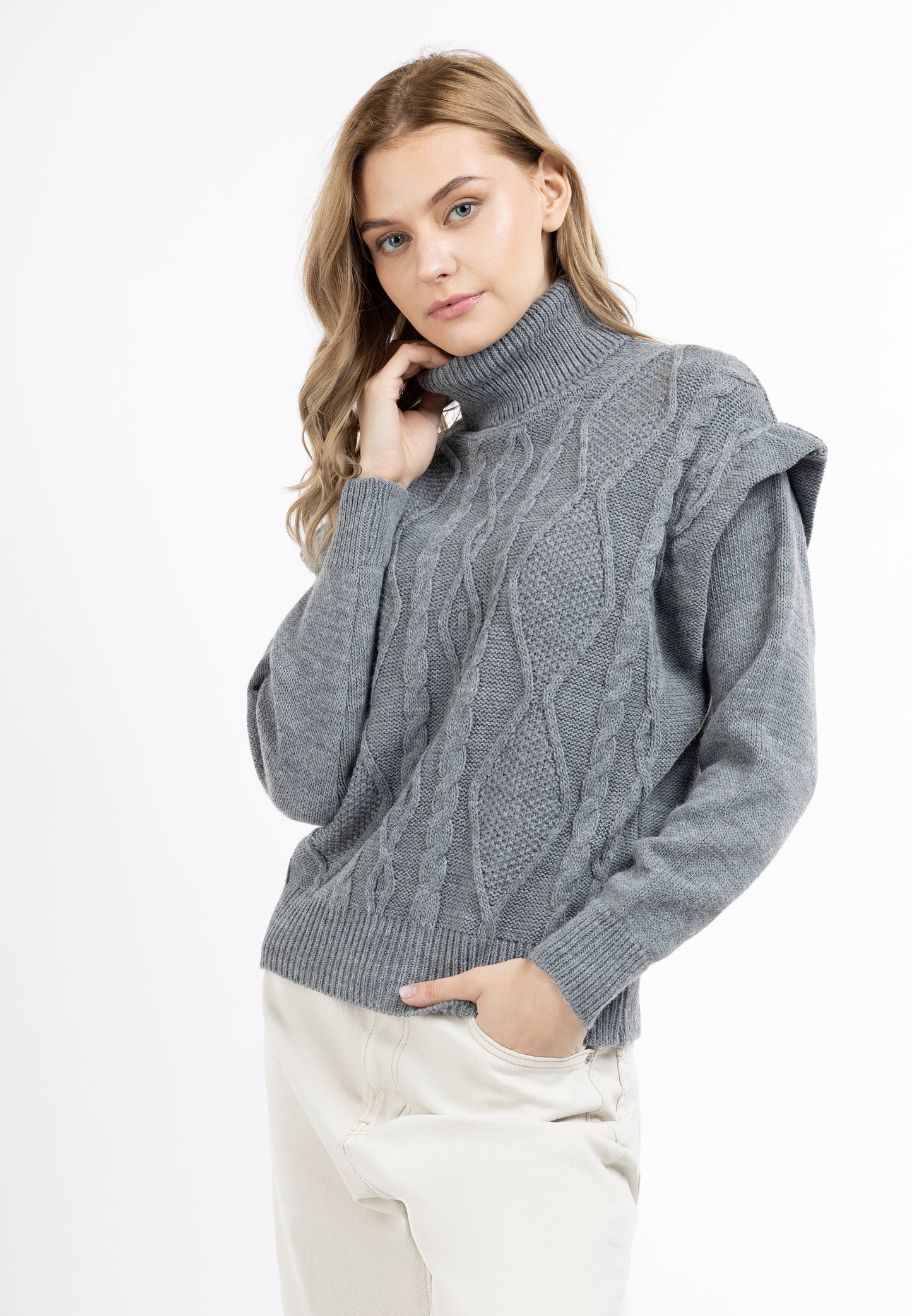 DreiMaster Vintage damski sweter dzianinowy
